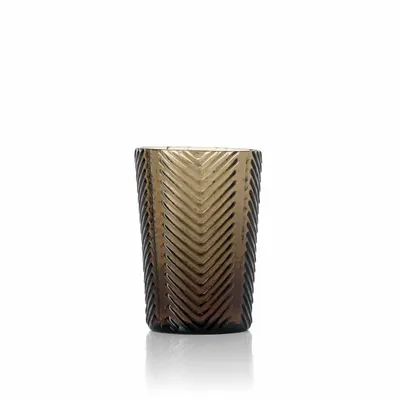 Glass - The Herringbone Tumbler - Smoke - BAZAR BIZAR LIVING