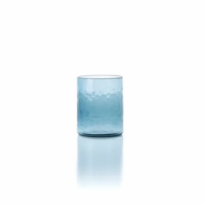 Glass - The Azure Hammered High Tumbler - Blue - BAZAR BIZAR LIVING