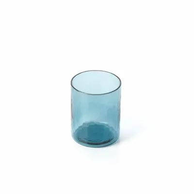 Glass - The Azure Hammered High Tumbler - Blue - BAZAR BIZAR LIVING