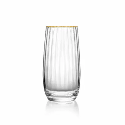 Glass - The Golden Rim Highball - Natural Gold - BAZAR BIZAR LIVING
