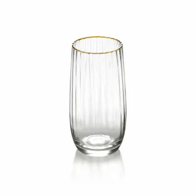 Glass - The Golden Rim Highball - Natural Gold - BAZAR BIZAR LIVING