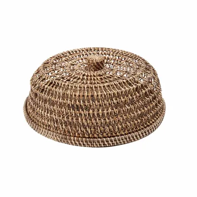 Laundry baskets - The Rattan Food Cover - Natural Brown - M - BAZAR BIZAR LIVING