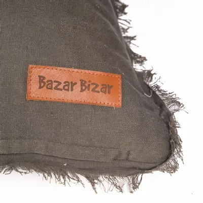 Fabric cushions - The Smoky Vibe Cushion Cover - Grey - BAZAR BIZAR LIVING