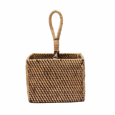 Laundry baskets - The Rattan Cutlery Caddy N°2 - Natural Brown - BAZAR BIZAR LIVING