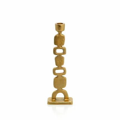 Candlesticks and candle holders - The Totemo Candle Holder - Gold - M - BAZAR BIZAR LIVING