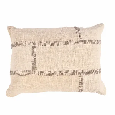 Fabric cushions - The Stonepath Cushion Cover - Natural - BAZAR BIZAR LIVING