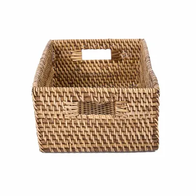 Laundry baskets - The Rattan Storage Keeper - Natural Brown - BAZAR BIZAR LIVING