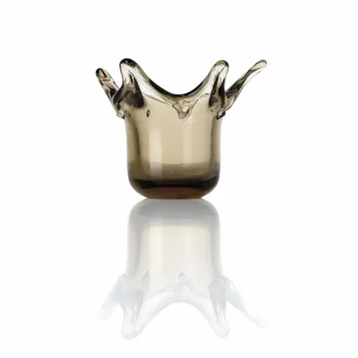 Candlesticks and candle holders - The Crown Candle Holder - Smoke - BAZAR BIZAR LIVING