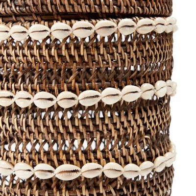 Paniers à linge - Le Panier de Rangement Shell - Brun Naturel - BAZAR BIZAR LIVING