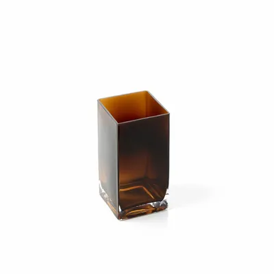 Vases - The Amber Cuboid Vase - Amber - S - BAZAR BIZAR LIVING