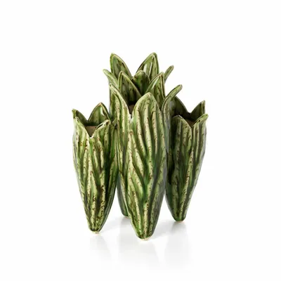 Vases - The Tulip Leaf Vase - Forest Green - BAZAR BIZAR LIVING