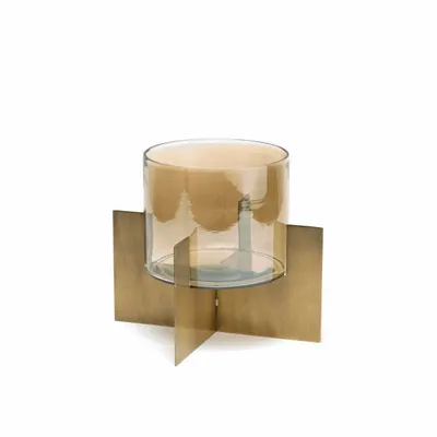 Candlesticks and candle holders - The Hurricane X - Gold - Low - BAZAR BIZAR LIVING