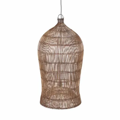 Ceiling lights - The Woven Bell Pendant - Dark Walnut - XL - BAZAR BIZAR LIVING
