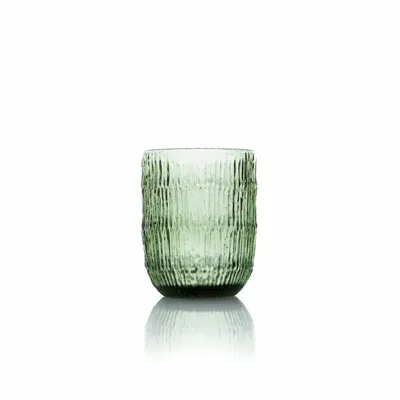 Glass - The Moss Ripple Water Glass - Green - BAZAR BIZAR LIVING