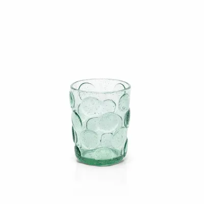 Glass - The Frosted Dot Water Glass - Aqua - BAZAR BIZAR LIVING