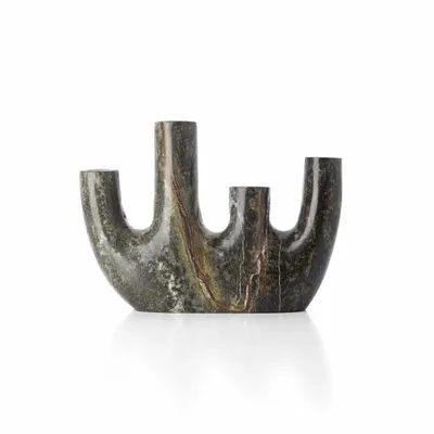 Vases - The Bidasar Marble Vase - Green - Low - BAZAR BIZAR LIVING