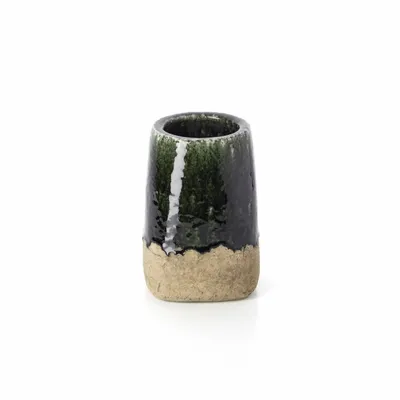 Pots de fleurs - Le Cache-Pot Conique Moss - Béton Vert - M - BAZAR BIZAR LIVING