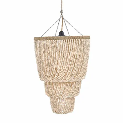 Ceiling lights - The Lagoon Shell Chandelier - Natural - L - BAZAR BIZAR LIVING