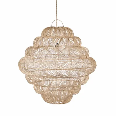 Ceiling lights - The Aurora Puff Pendant - Natural - XL - BAZAR BIZAR LIVING