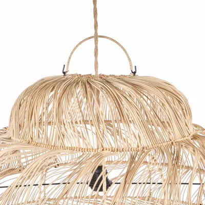 Ceiling lights - The Aurora Puff Pendant - Natural - XL - BAZAR BIZAR LIVING