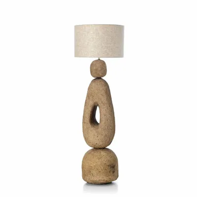 Floor lamps - The Lampatha Christie Floor Lamp - Mud - XL - BAZAR BIZAR LIVING