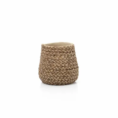 Flower pots - The Fake Braided Planter - Natural - S - BAZAR BIZAR LIVING