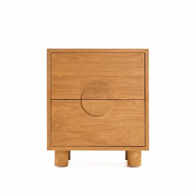 Night tables - The Eclipse Nightstand - Natural - BAZAR BIZAR LIVING