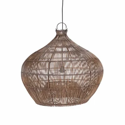 Ceiling lights - The Desert Gourd Pendant - Dark Walnut - M - BAZAR BIZAR LIVING