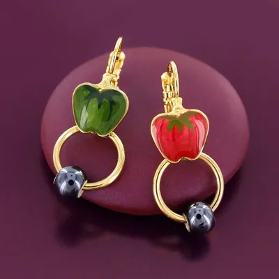 Bijoux - DORMEUSES PAPRIKA COULEUR DORE MULTI - TARATATA BIJOUX