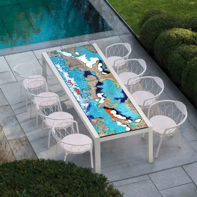 Tables de jardin - Table Colorado Laguna - GRANDI MAIOLICHE FICOLA