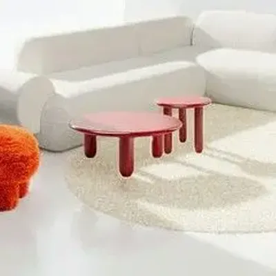 Coffee tables - Eliano Orange Side Table Ø50cm - KARE DESIGN