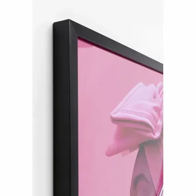 Art photos - Framed picture LED Pink Woman 80x80cm - KARE DESIGN