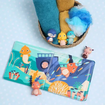 Children's bathtime - Livre de bain et ses 5 marionnettes - LUDI