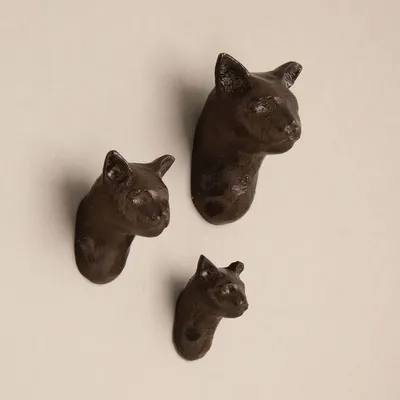 Quincaillerie d'art revêtement - CHAT Bouton de tirage - OBJET INSOLITE