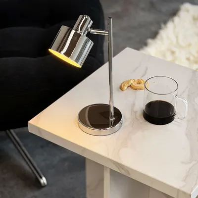 Table lamps - Ocean mini LED rechargeable table lamp Chrome - DYBERG LARSEN