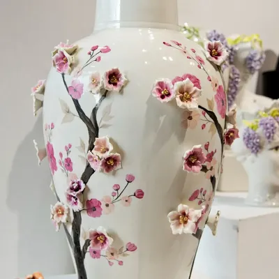 Objets de décoration - Vase en porcelaine Sakura - PORCELLANE SBORDONE