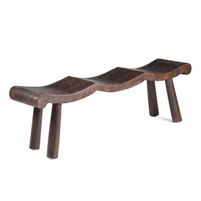 Benches - The Lombok Wave Bench - Dark Walnut - M - BAZAR BIZAR LIVING
