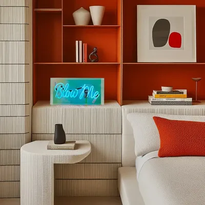 Lampes de bureau  - 'Blow Me' Neon Box Sign - LOCOMOCEAN