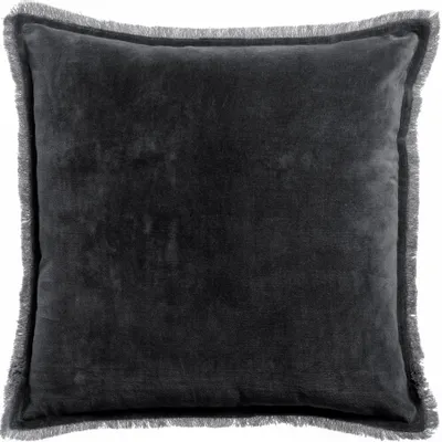 Cushions - Plain Cushion Fara Caviar 45 X 45 - MAISON VIVARAISE - SDE VIVARAISE WINKLER