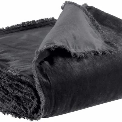 Bed linens - Plain Fara Comforter Caviar 85 X 200 - MAISON VIVARAISE - SDE VIVARAISE WINKLER