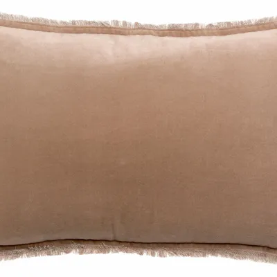 Cushions - Plain Cushion Fara Taupe 40 X 65 - MAISON VIVARAISE - SDE VIVARAISE WINKLER
