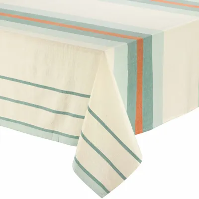 Nappes - Nappe recyclée Yuna Vert eau 170 x 250 - MAISON VIVARAISE - SDE VIVARAISE WINKLER