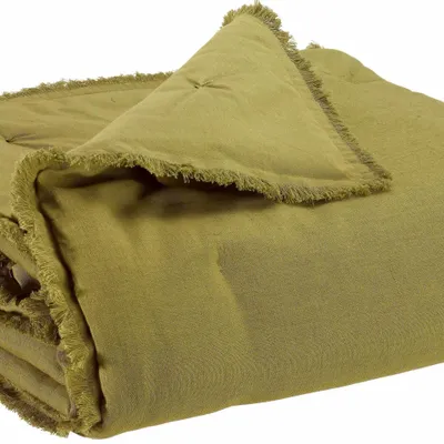 Plaids - Plaid uni Laly Cèdre 135 x 200 - MAISON VIVARAISE - SDE VIVARAISE WINKLER