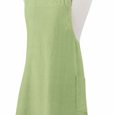 Aprons - Recycled Japanese kitchen apron Haru Amande 78 X 100 - MAISON VIVARAISE - SDE VIVARAISE WINKLER