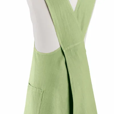 Tabliers de cuisine - Tablier de cuisine japonais recyclé Haru Amande 78 x 100 - MAISON VIVARAISE - SDE VIVARAISE WINKLER