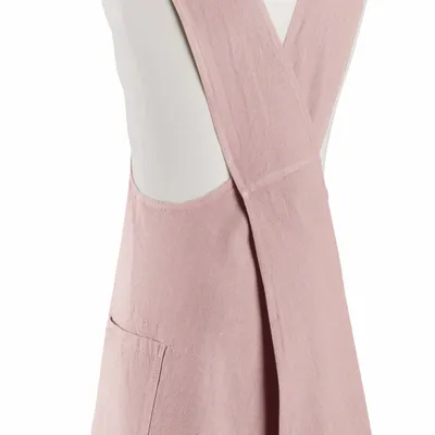 Tabliers de cuisine - Tablier de cuisine japonais recyclé Haru Parme 78 x 100 - MAISON VIVARAISE - SDE VIVARAISE WINKLER