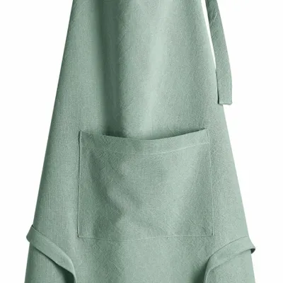 Aprons - Recycled kitchen apron Ada Aqua 72 X 85 - MAISON VIVARAISE - SDE VIVARAISE WINKLER