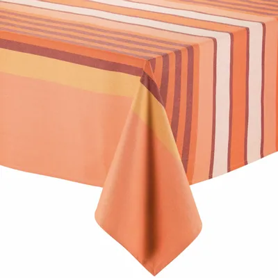 Nappes - Nappe recyclée Yuna enduite Terracotta 170 x 250 - MAISON VIVARAISE - SDE VIVARAISE WINKLER