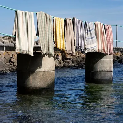 Plaids - Plaid à carreaux en coton recyclé - MADAM STOLTZ