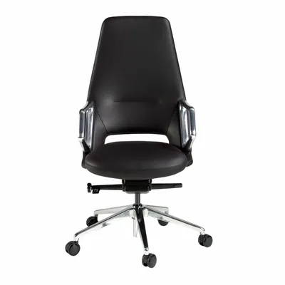 Chairs - Black leatherette  swivel office chair - ANGEL CERDÁ